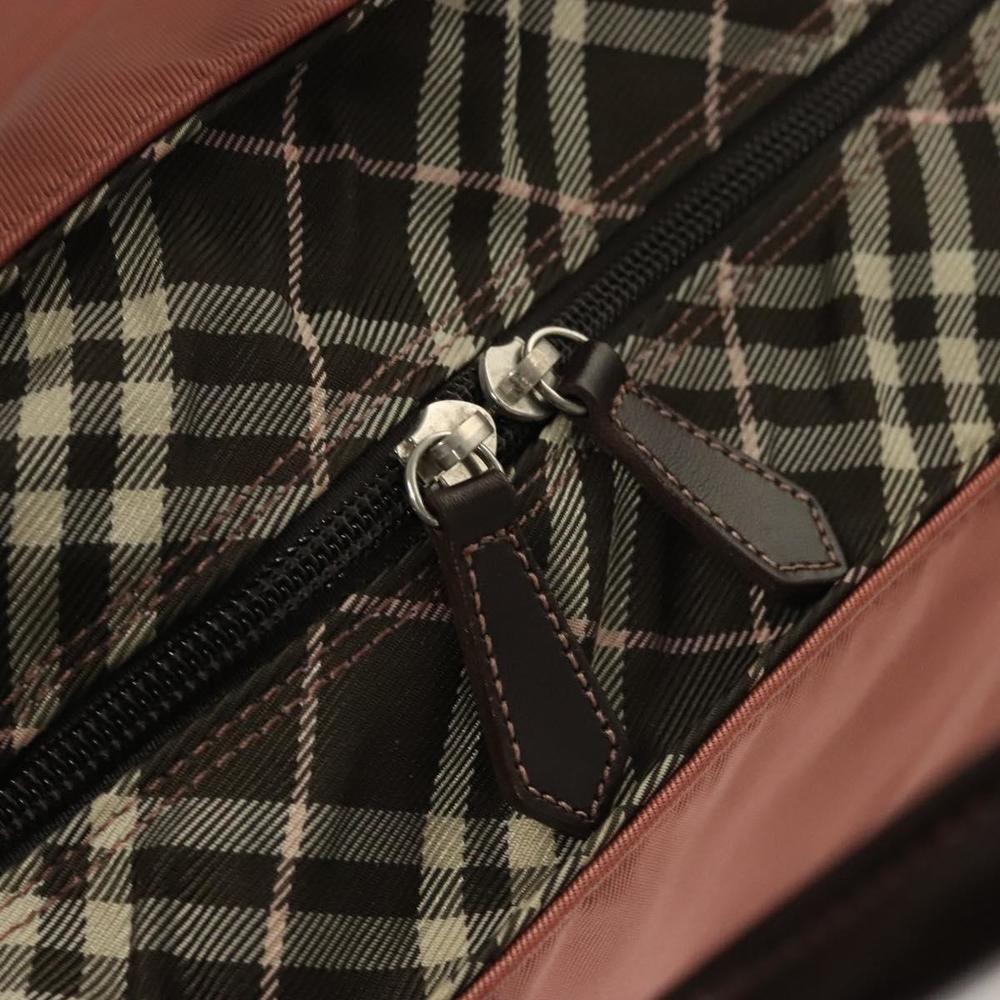 BURBERRY Nova Check Blue Label Hand Bag Nylon Pink Silver Auth ti3041 - Picture 11 of 16